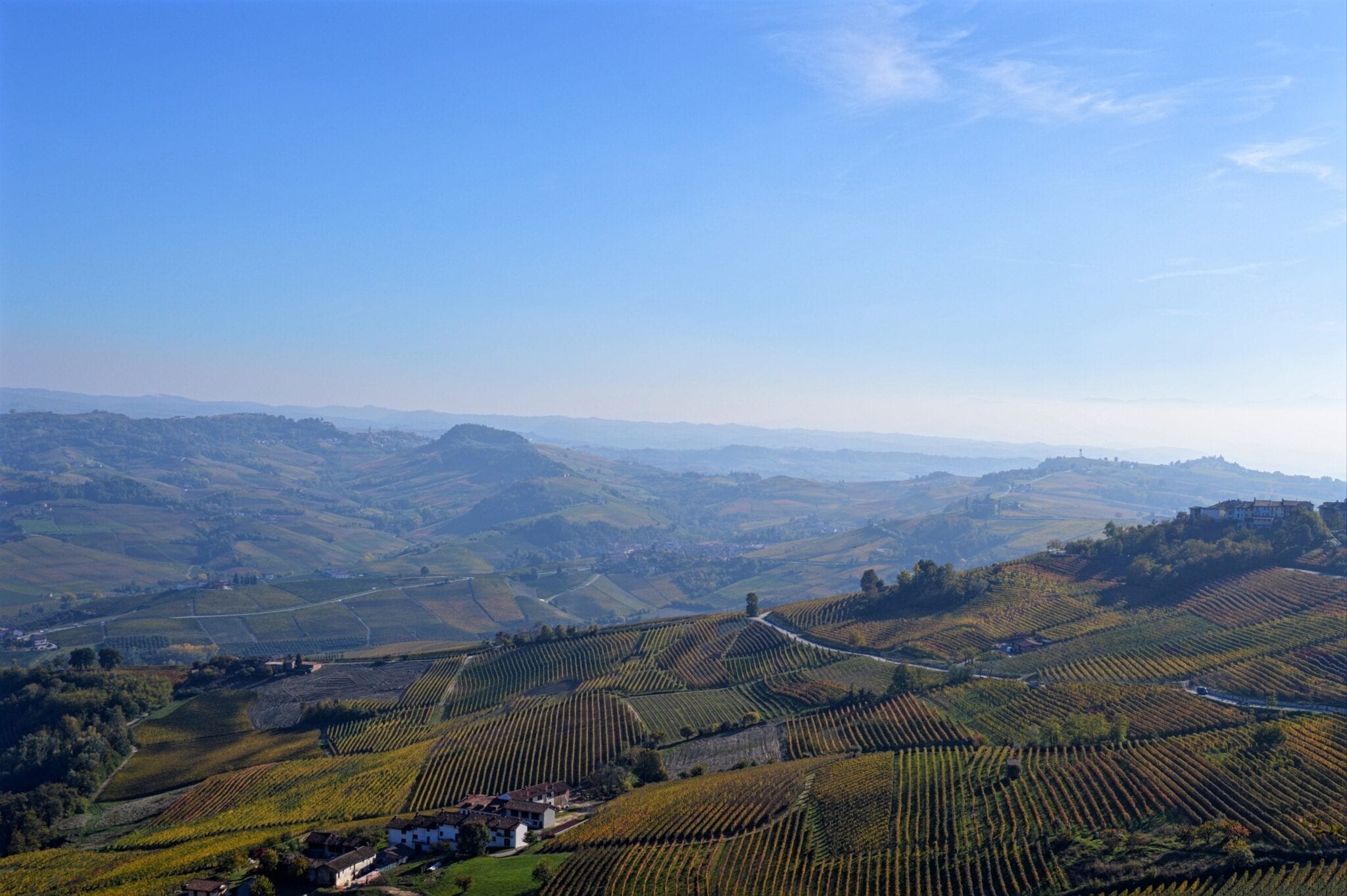 La Morra Viewpoint - Looking over Barolo wine country - Piedmont, Italy