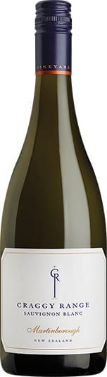 Craggy Range Sauvignon Blanc white wine bottle from Martinborough New Zealand