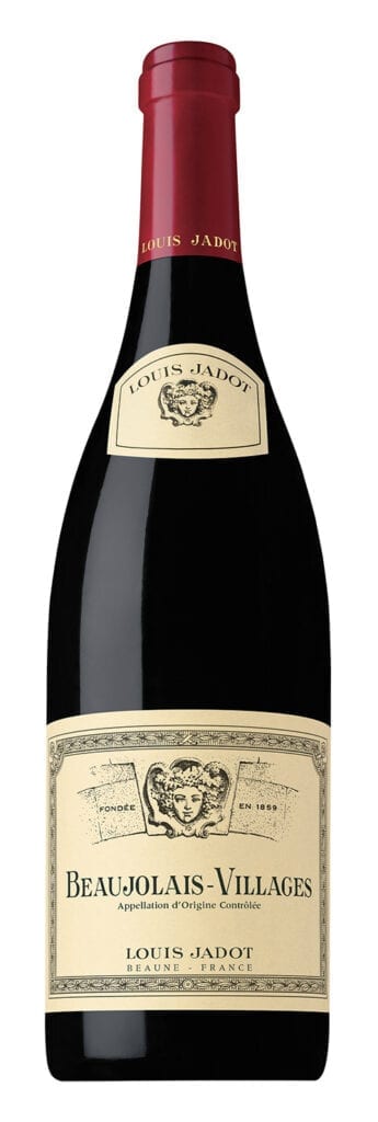 Bottle of red wine, Louis Jadot Beaujolais-Villages