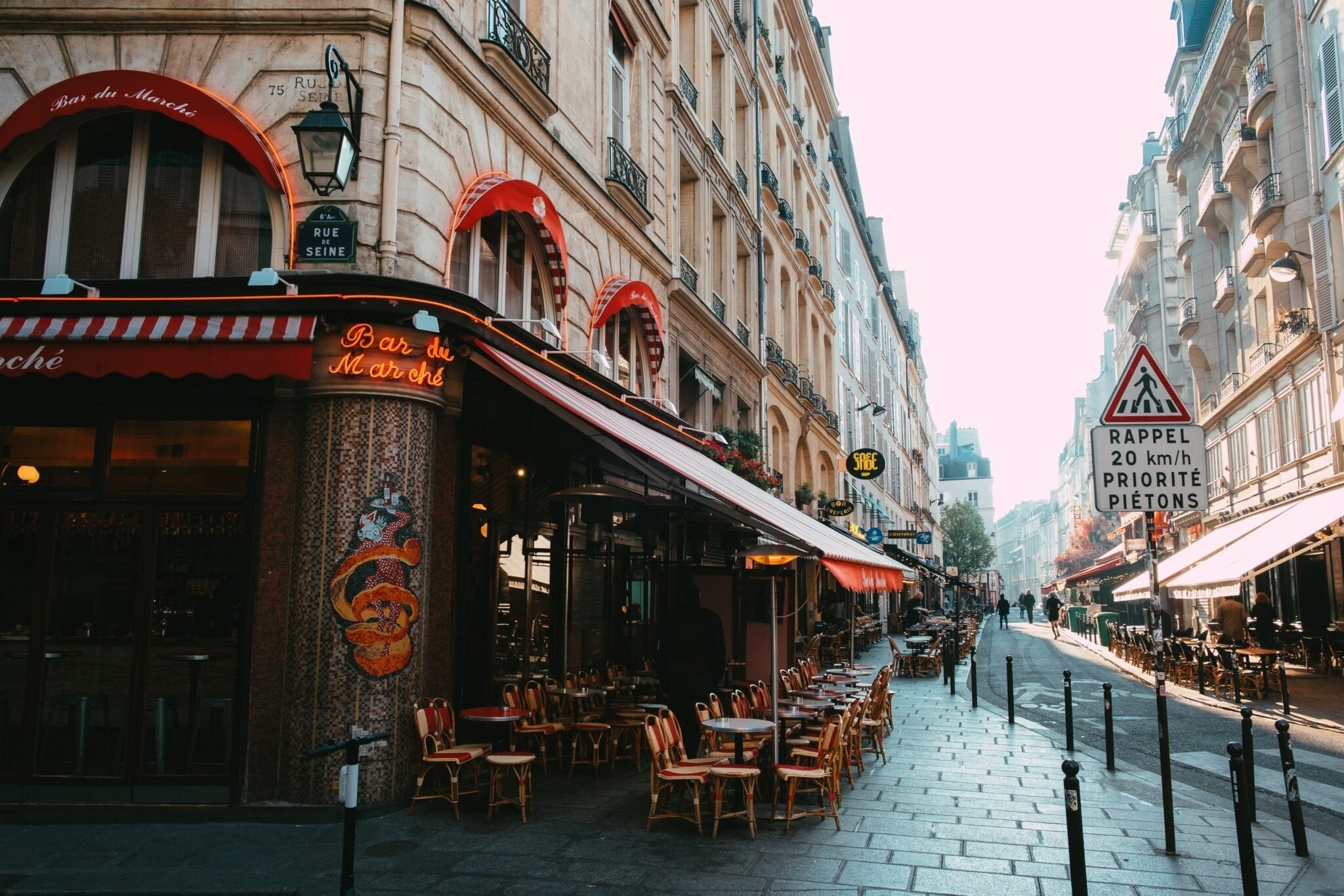 Parisian streets and cafe. Photo by Caleb Maxwell.