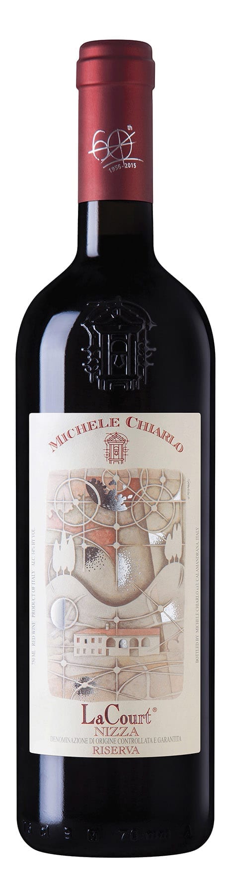 Red wine bottle, Barbera Nizza, Michele Chiarlo, Italian, Piedmont