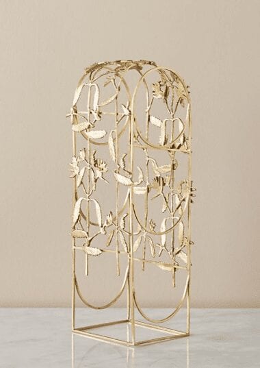 Decorative gold leaf wine rack Anthropologie