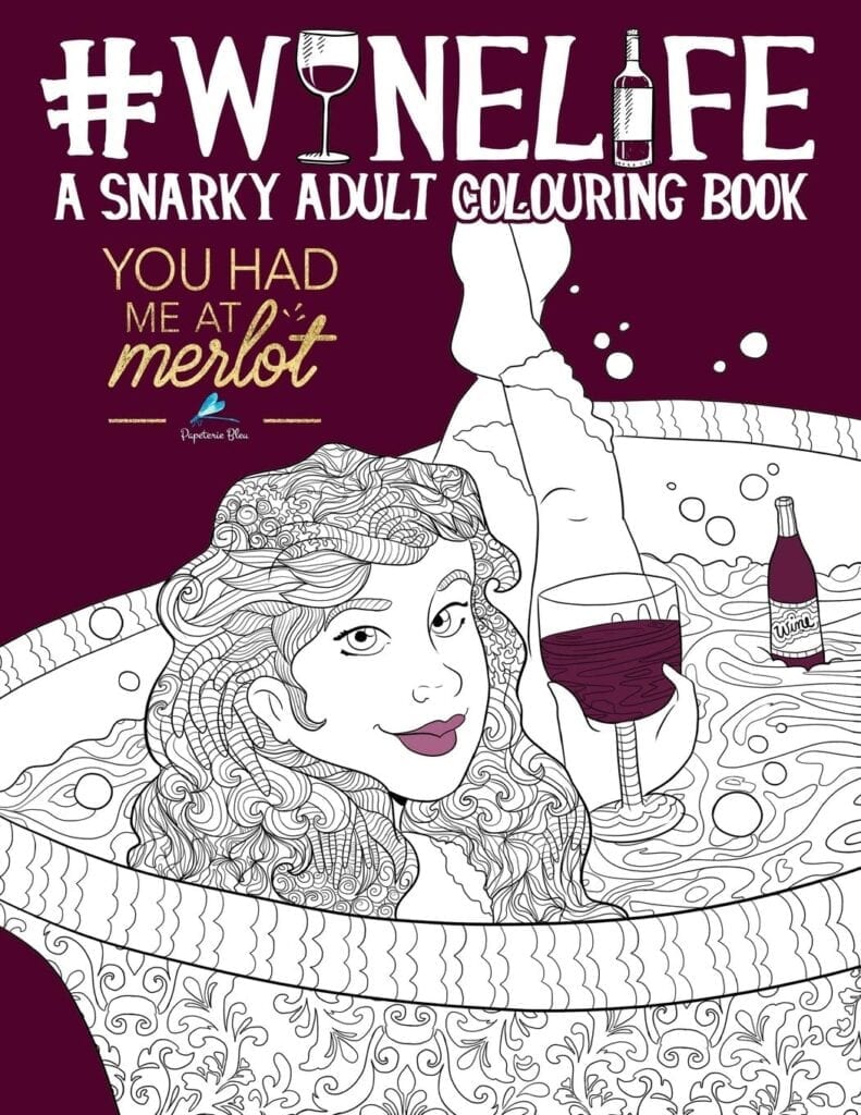 Wine Life Snarky Coloring book