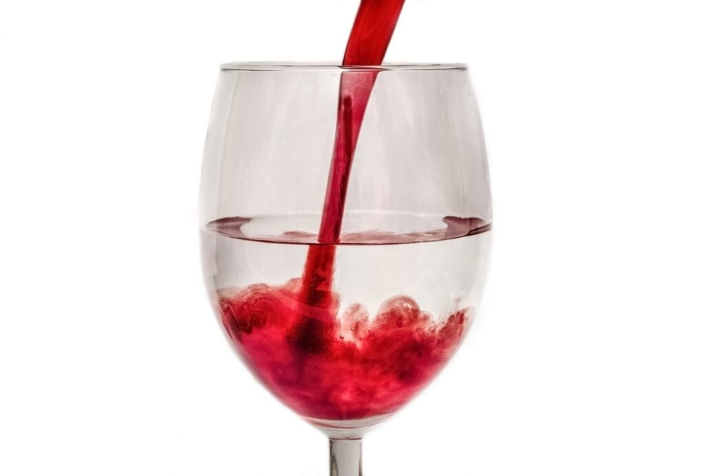 Blend wine glass red