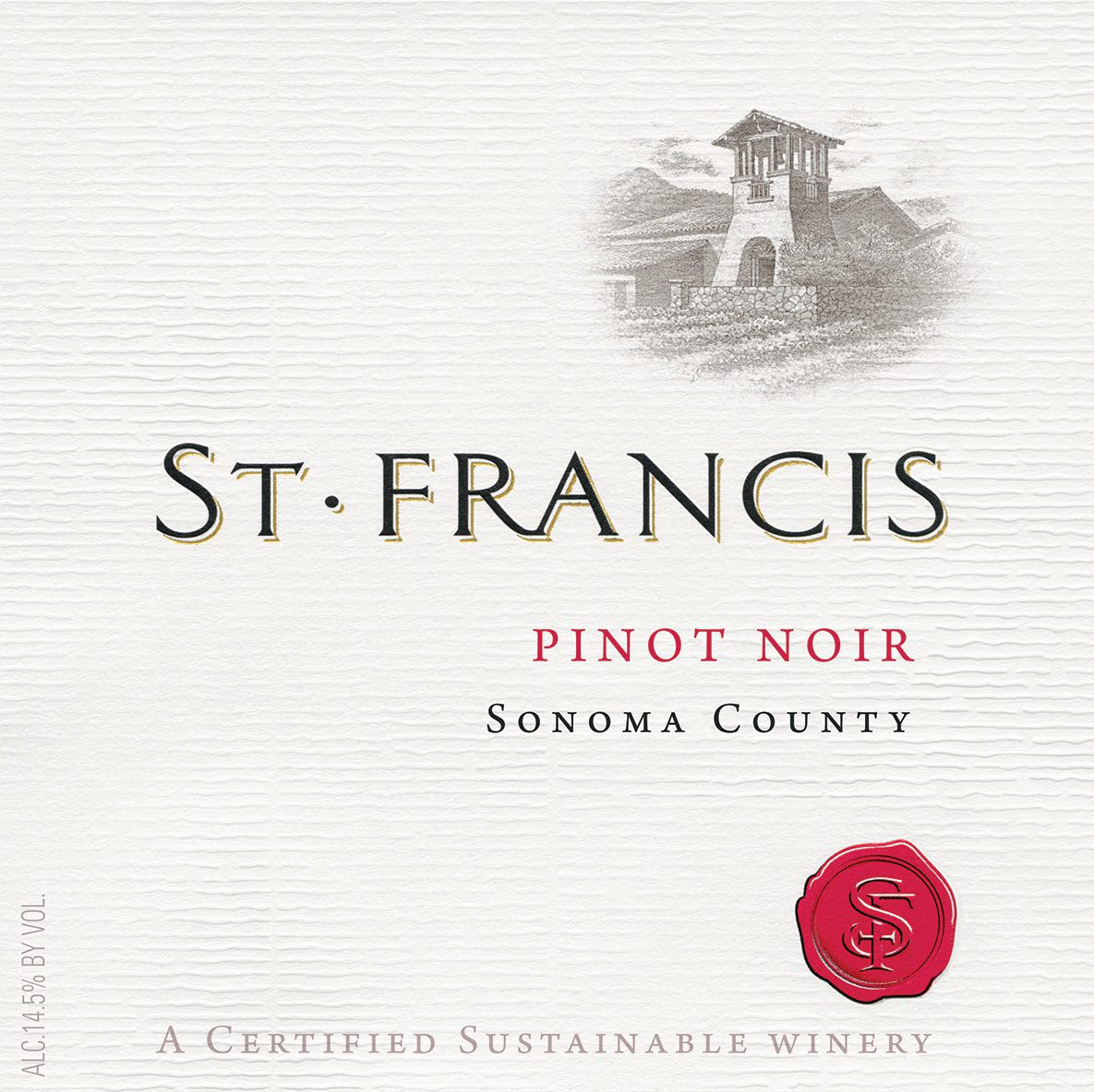Label of St. Francis Pinot Noir
