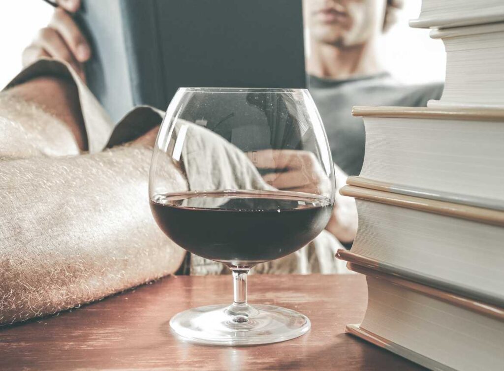 Book and wine