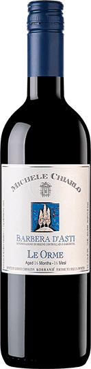Bottle of Michele Chiarlo Le Orme Barbera d’Asti DOCG red wine from Italy