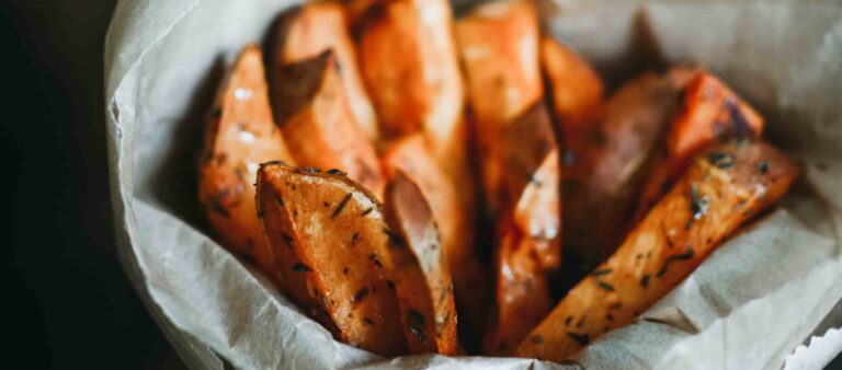 Sweet Potato fries with rosemary and spices
