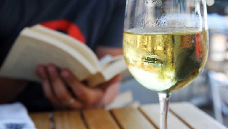 White Wine and book