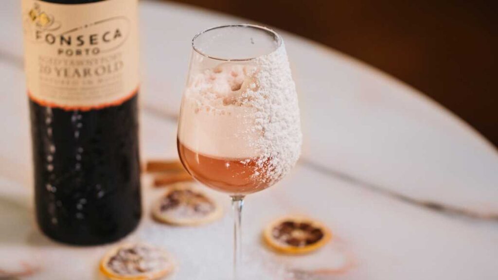 Cloudy Cotton cocktail with Tawny Port - one of 3 winter cocktails