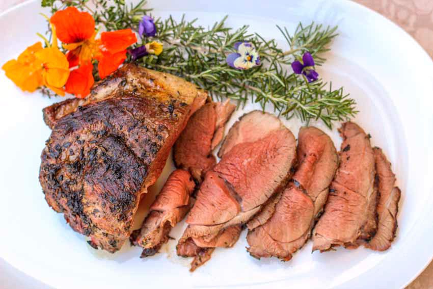 On the French menu: Grilled Leg of Lamb