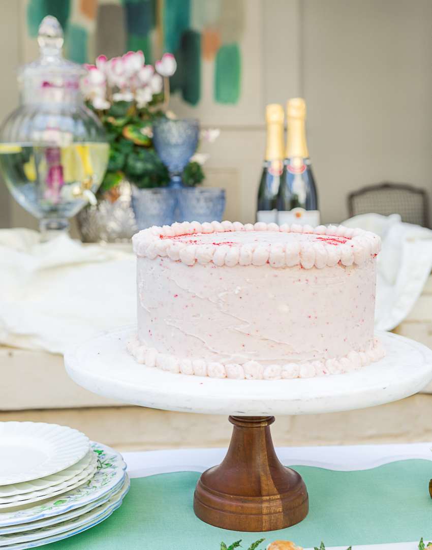 Strawberry Cream Cake with Taittinger Champagne 4