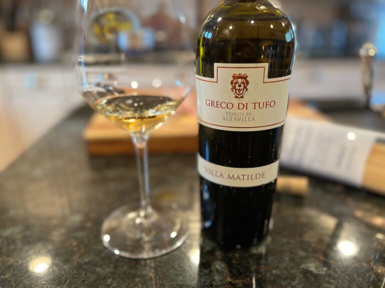 Italian white wine Greco di Tufo
