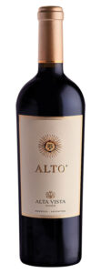 Alta Vista Alto red wine bottle from Argentina